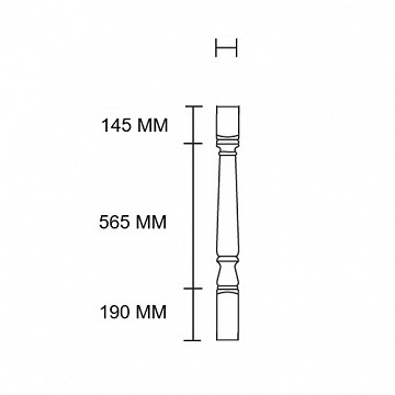Baluster gegrond 90 mm gedraaid