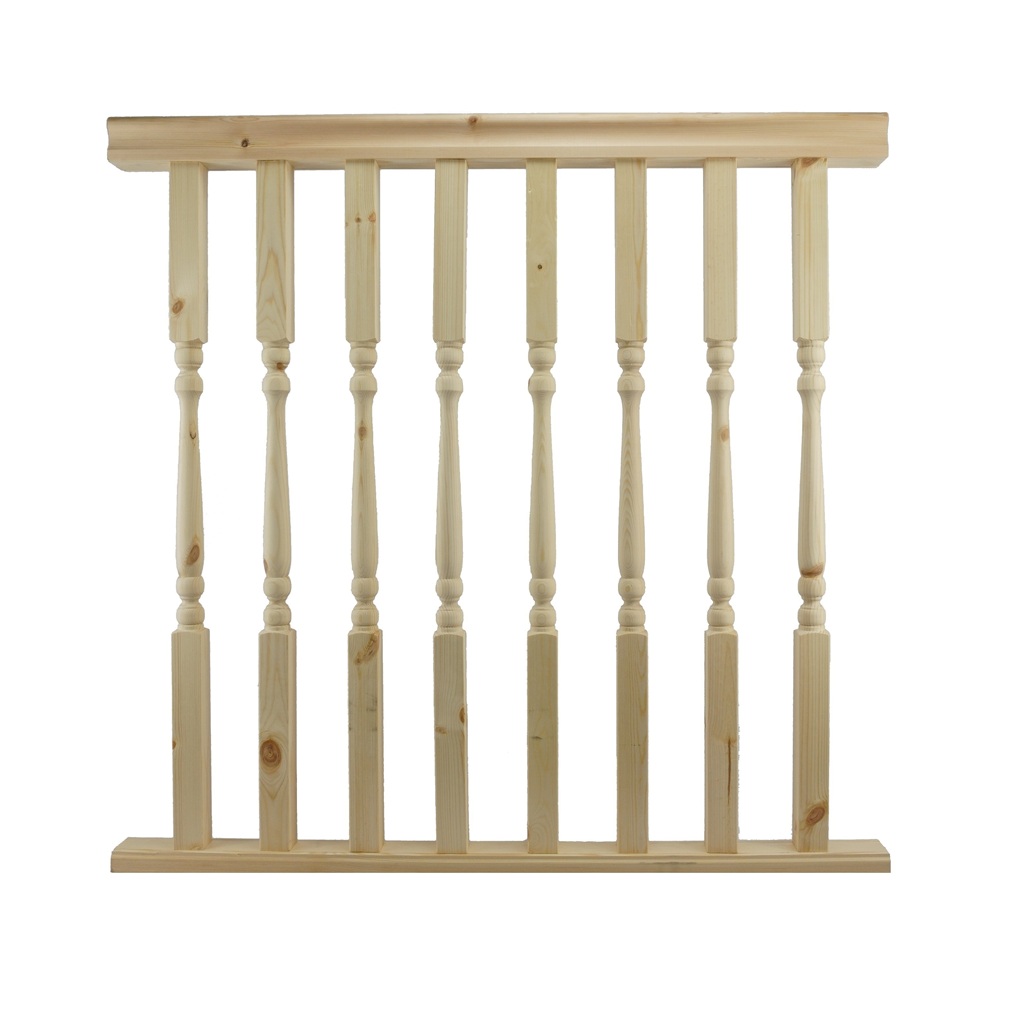 Balustrade grenen spijl 42 gedraaid