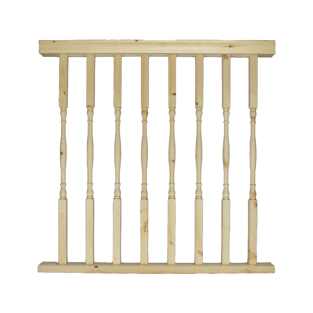 Balustrade grenen spijl 32 ovaal