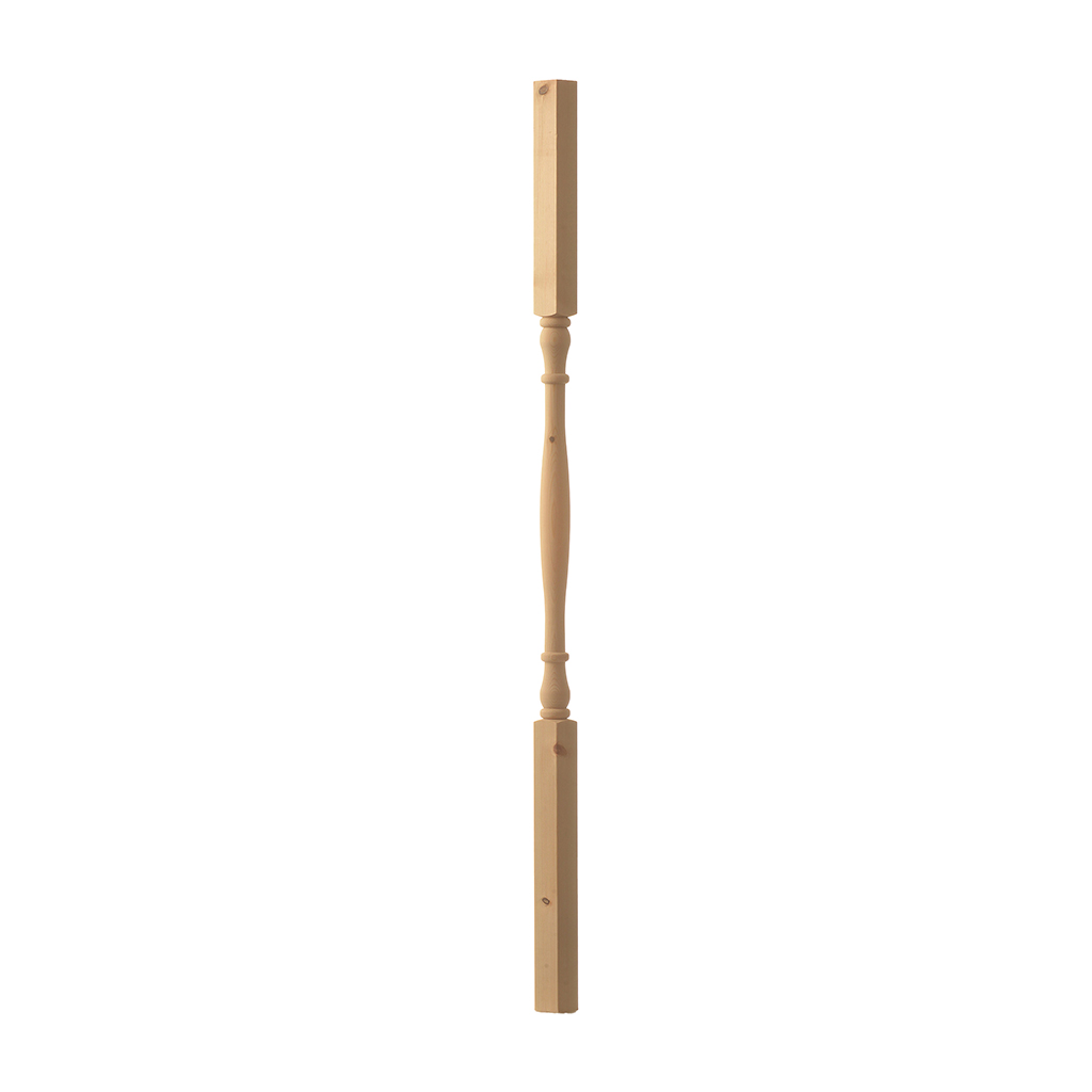 Balustrade grenen spijl 32 ovaal - Afbeelding 2
