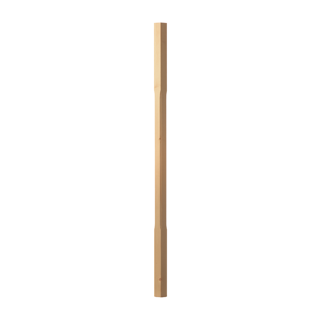 Balustrade grenen spijl 32 facet - Afbeelding 2